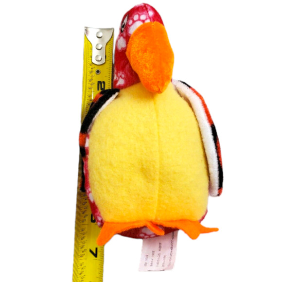 Kelly Toy Beanie Plush Colorful Parrot Paw Print Pattern - Picture 5 of 6